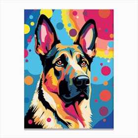 Pop Art German Shepherd 3 Canvas Print