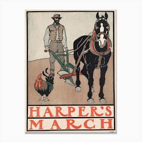 Harper's March, Edward Penfield 2 Canvas Print