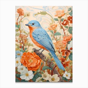 Eastern Bluebird 2 Detailed Bird Painting Canvas Print