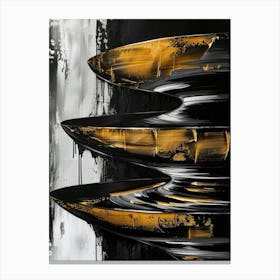 Black And Gold 106 Canvas Print