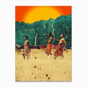African Ripped Collage Canvas Print