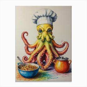 Octopus Chef 1 Canvas Print