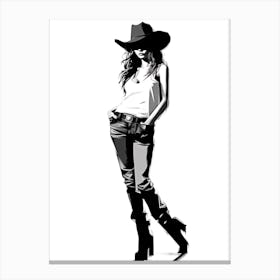 Cowgirl Ink Style 2 Canvas Print