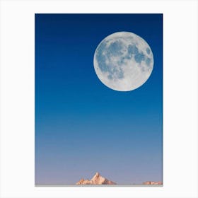 Full Moon Over Mountains 2 Canvas Print