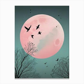 Fly Away Moon Scene (1) Canvas Print