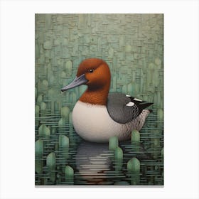 Ohara Koson Inspired Bird Painting Canvasback 2 Canvas Print
