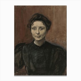 Portrait Of Sculptor Madeleine Jouvray, 1893 1894 By Magnus Enckell Canvas Print