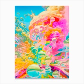 Prismatic Bubble Clouds Canvas Print