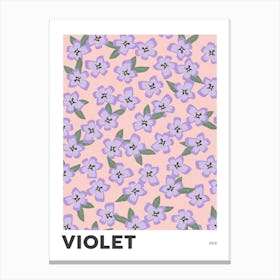 Violet February Birth Flower Canvas Print