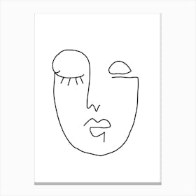 Face Drawing Canvas Print