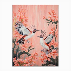 Vintage Japanese Inspired Bird Print Roadrunner 1 Canvas Print