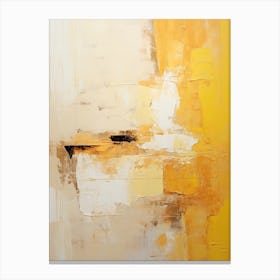 Yellow And Brown Abstract Raw Painting 1 Canvas Print