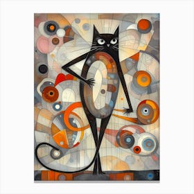 The Enigmatic Charmer: A Feline Fantasia Canvas Print