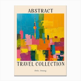 Abstract Travel Collection Poster Berlin Germany 2 Canvas Print