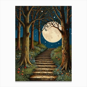 William Morris Stairway To The Moon Canvas Print