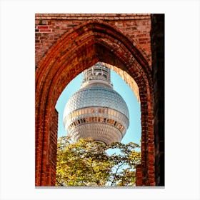 Berlin Tv Tower From The Old Monastery 03 Canvas Print