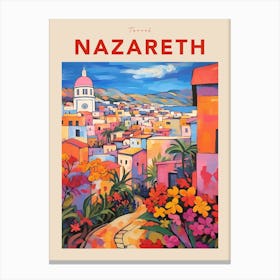 Nazareth Israel 3 Fauvist Travel Poster Canvas Print