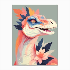Colourful Dinosaur Jobaria 3 Canvas Print