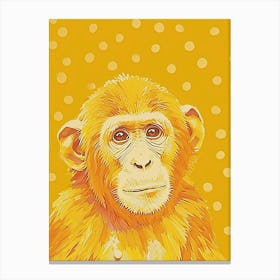 Yellow Bonobo 1 Canvas Print