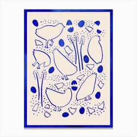 Blue Hens Canvas Print