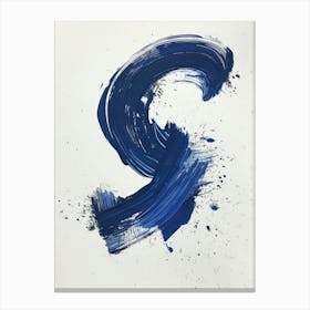 S Blue Strokes Canvas Print