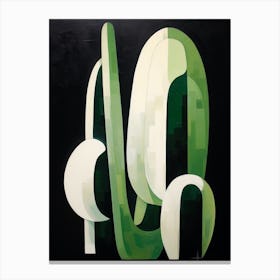 Modern Abstract Cactus Painting Fishhook Cactus Canvas Print