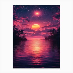 Sunset In The Sea Canvas Print