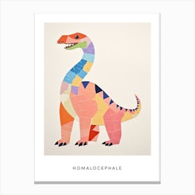Nursery Dinosaur Art Homalocephale 1 Poster Canvas Print