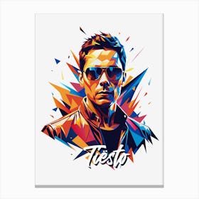 Tiesto 01 Portrait Music Icon WPAP Pop Art Style Canvas Print