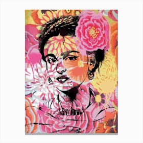 Floral Frida Canvas Print