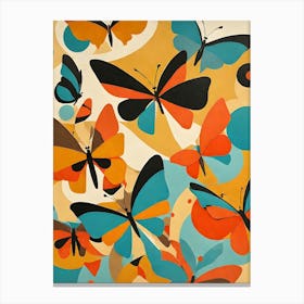 Butterflies Abstract Painting 2 Canvas Print