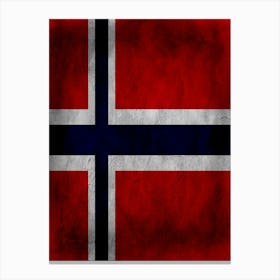 Norway Flag Texture Canvas Print