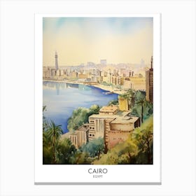 Cairo 1 Watercolour Travel Poster Canvas Print