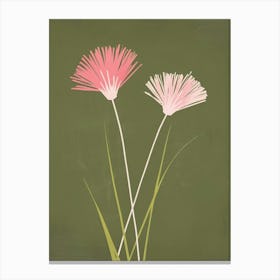 Pink & Green Fountain Grass 2 Canvas Print