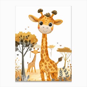 Giraffes In The Jungle Canvas Print