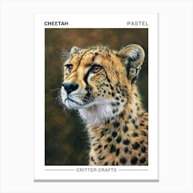 Cheetah Pastel Watercolour 2 Poster Stampe su tela