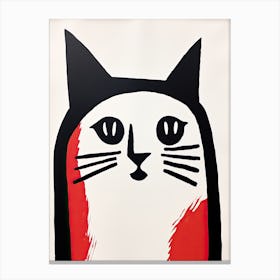 Whisker Wonderland: Cat-Inspired Cubist Minimalism Canvas Print