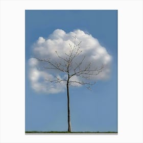 Cloud Shaped Tree Canvas Print