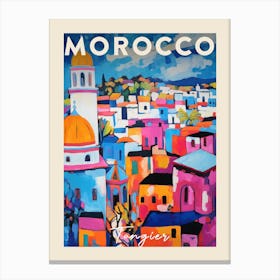 Tangier Morocco 4 Fauvist Painting Travel Poster Canvas Print