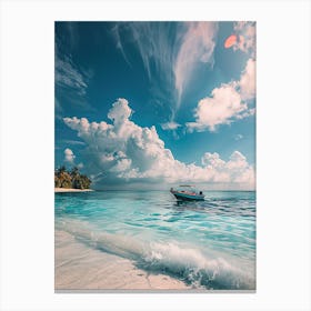 Boat On The Beach 1 Canvas Print