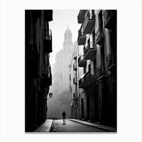 Barcelona, Black And White Analogue Photograph 3 Canvas Print