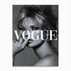 Kate Moss Vogue Vintage Portrait Canvas Print