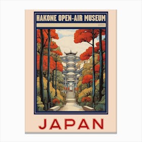 Hakone Open Air Museum, Visit Japan Vintage Travel Art 2 Poster Canvas Print
