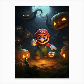 Mario Bros Halloween 3 Canvas Print