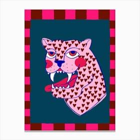 Hearts Panther Canvas Print