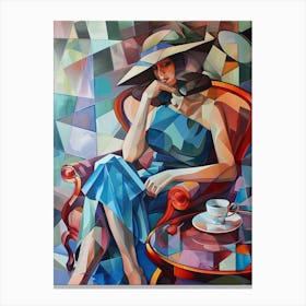 Woman In A Hat 9 Canvas Print