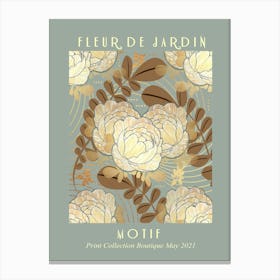 Fleur De Jardin Floral Canvas Print