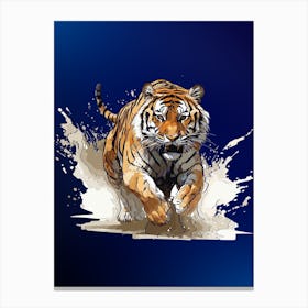 Tiger Running Canvas Print