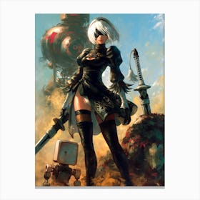 2B Nier Automata 3 Canvas Print