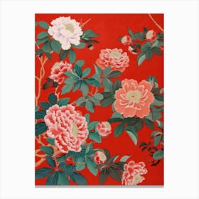 Great Japan Hokusai Japanese Flowers 13 Canvas Print